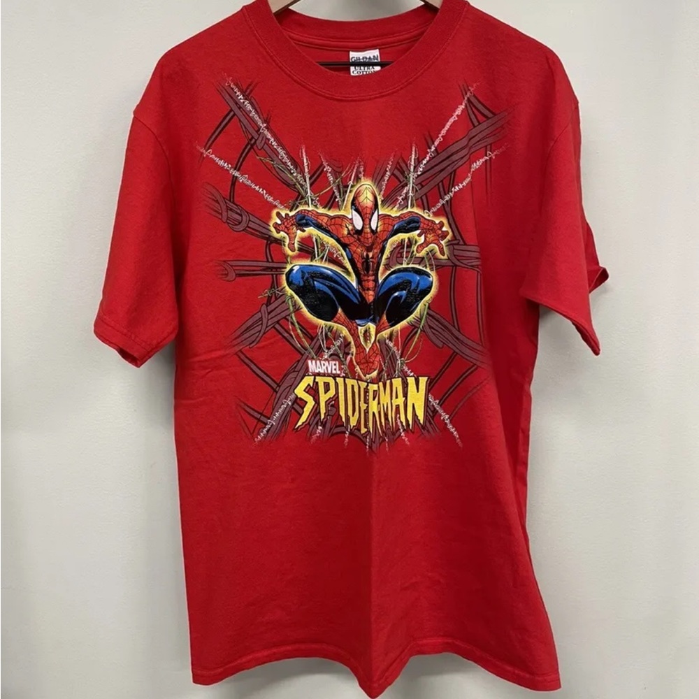 Vintage Y2K 2000s Spider-Man Marvel Movie Promo Shirt Size Large